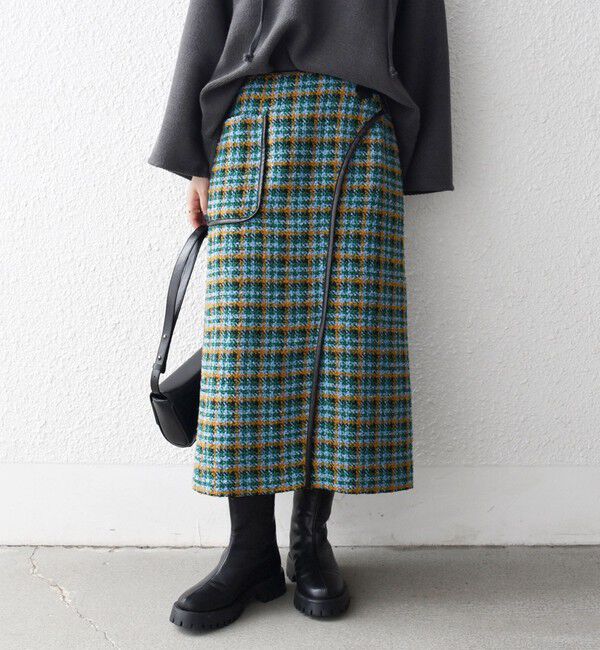 SHIPS any「SHIPS any: ブロック ツイード タイト スカート」|スカート|