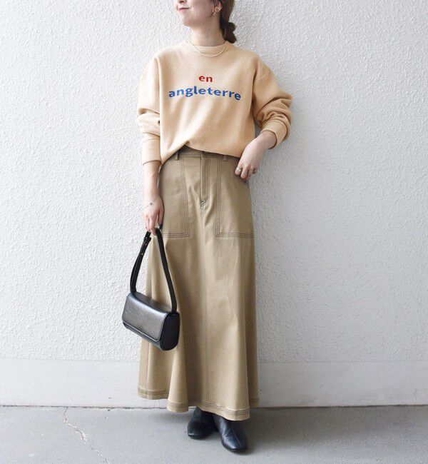 SHIPS any「SHIPS any:〈手洗い可能〉モールヤーン クルーネック ロゴ 千鳥柄 プルオーバー」|ニット・セーター|