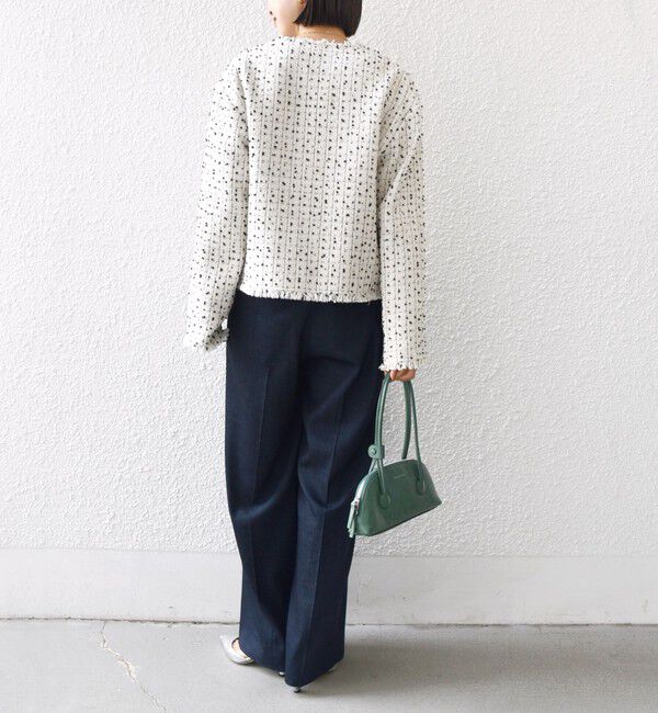 SHIPS for women「【SHIPS別注】troisiemeCHACO: ツイード ジャケット（セレモニー対応可）」|ノーカラージャケット|