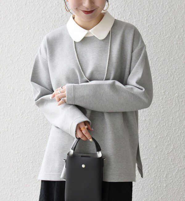 SHIPS any「SHIPS any:〈洗濯機可能〉ダンボール バイカラー プルオーバー」|Tシャツ・カットソー|