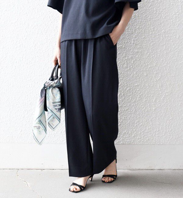 SHIPS any「《予約》SHIPS any:〈洗濯機可能〉リネン ライク ブラウス &times; イージー パンツ セットアップ」|その他|