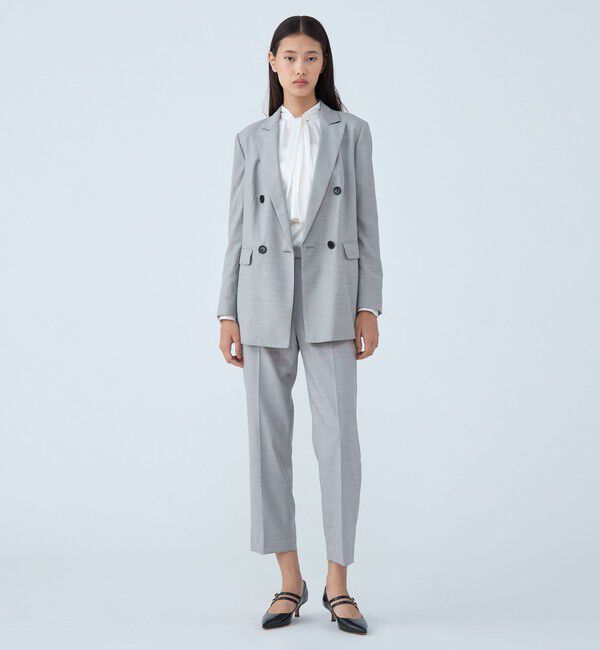 TOMORROWLAND collection「シャイニーピンヘッド ダブルブレストジャケット」|テーラードジャケット|