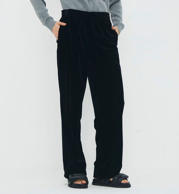 CABaN「ソフトベロア セミワイドパンツ」|チノ|