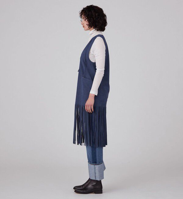 MACPHEE「スエードライク ジレワンピース」|ワンピース|