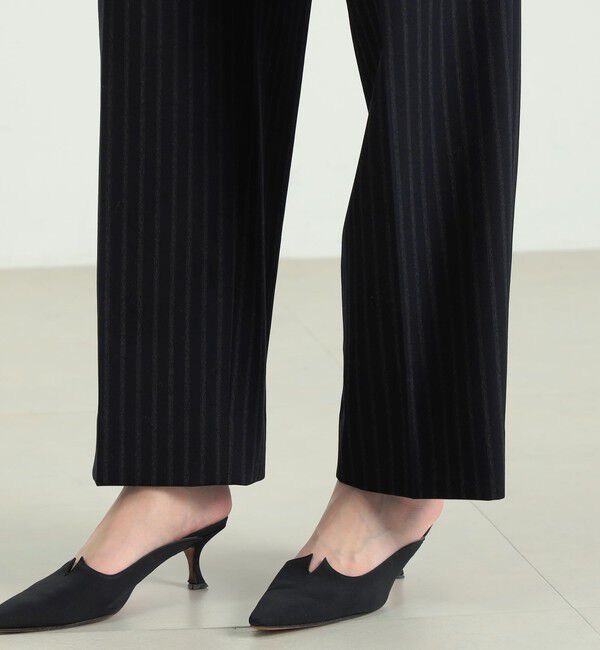 BACCA「ストライプギャバ タックワイドパンツ」|その他|