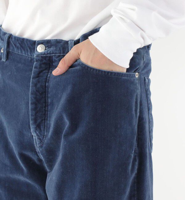 GALERIE VIE「ベルベットインディゴ ストレートパンツ」|チノ|