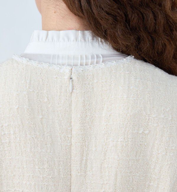 Ballsey「スラブコットンツイード Vクルージャンパースカート」|ジャンパースカート|