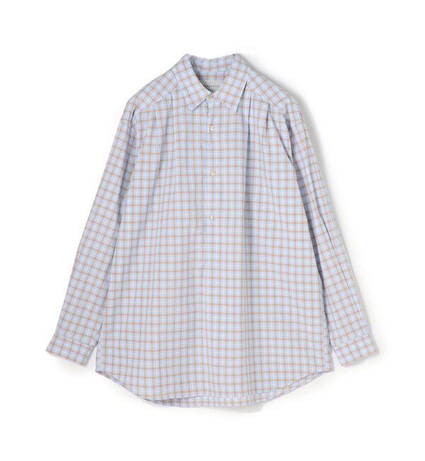 TOMORROWLAND MENS「レギュラーカラープルオーバータックシャツ」|シャツ・ブラウス|66 ブルー系