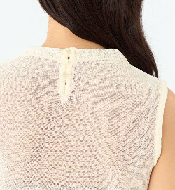 MACPHEE「タックステッチ ノースリーブプルオーバー」|ニット・セーター|