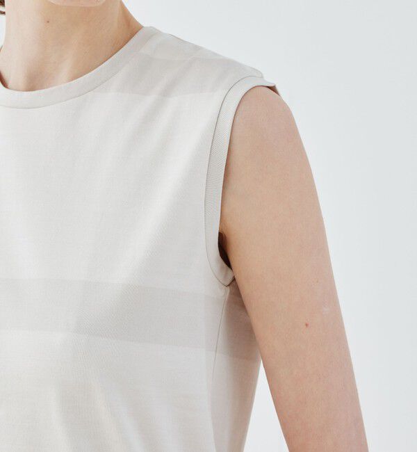 GALERIE VIE「ファインコットン ノースリーブプルオーバー」|Tシャツ・カットソー|