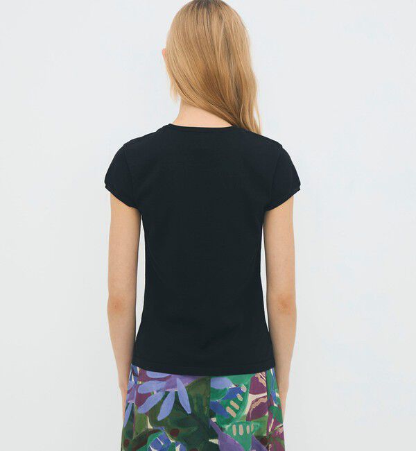 CABaN「コットンポリエステル フレンチスリーブプルオーバー」|ニット・セーター|