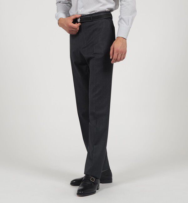 TOMORROWLAND MENS「SUPER120&rsquo;Sウール ストレッチ ノープリーツスラックス」|スラックス|