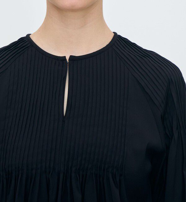 TOMORROWLAND collection「ハイパワーストレッチブロード ピンタックブラウス」|シャツ・ブラウス|