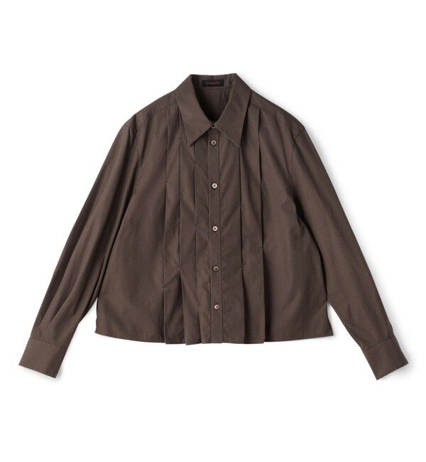 CABaN「コットンシルクタイプライター ランダムダックシャツ」|シャツ・ブラウス|47 ブラウン