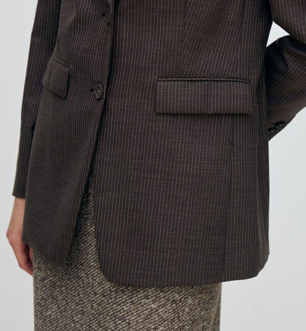 TOMORROWLAND collection「シングルトラックストライプ 2Bテーラードジャケット」|テーラードジャケット|