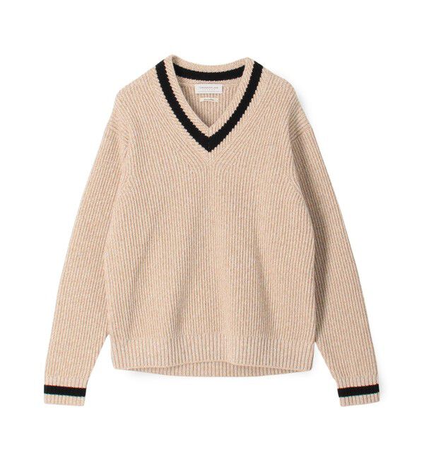 TOMORROWLAND MENS「TOMORROWLAND Tricot ウールカシミヤ メランジニット Vネックプルオーバー」|ニット・セーター|14 ベージュ系