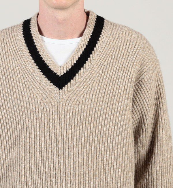 TOMORROWLAND MENS「TOMORROWLAND Tricot ウールカシミヤ メランジニット Vネックプルオーバー」|ニット・セーター|