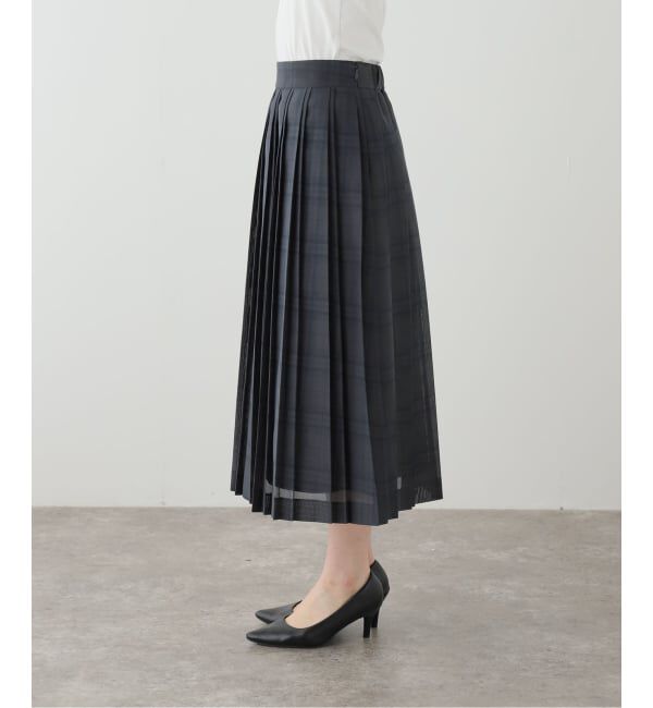 IENA「シアーチェックプリーツスカート」|スカート|