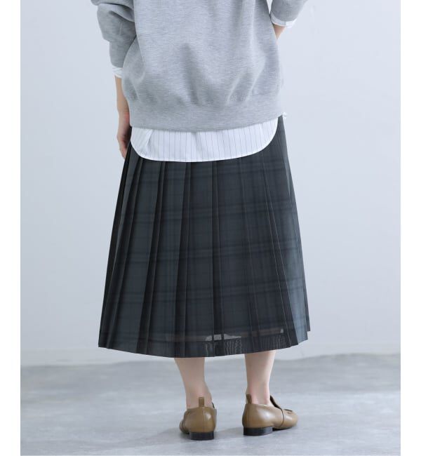 IENA「シアーチェックプリーツスカート」|スカート|