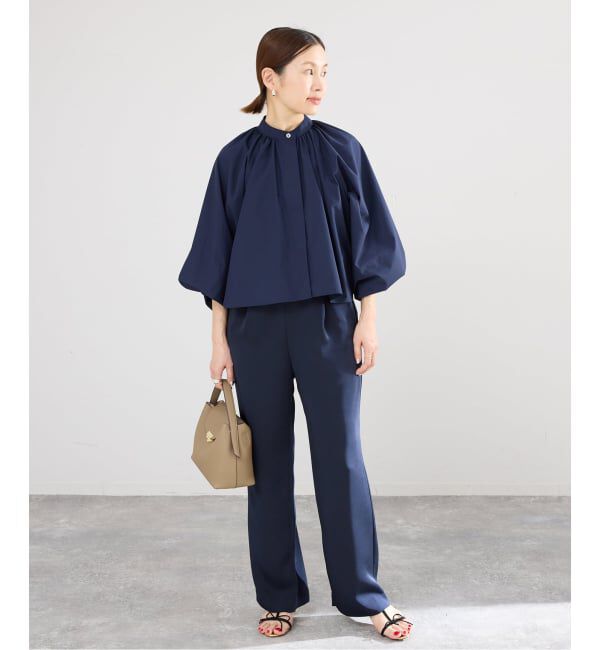 IENA「《予約》バンドカラーボリュームブラウス」|シャツ・ブラウス|