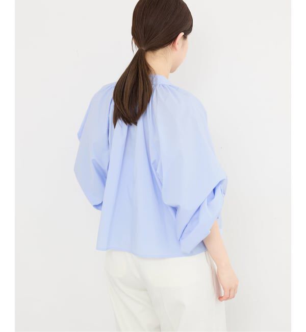 IENA「《予約》バンドカラーボリュームブラウス」|シャツ・ブラウス|