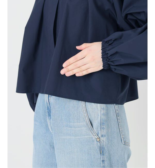 IENA「《予約》バンドカラーボリュームブラウス」|シャツ・ブラウス|