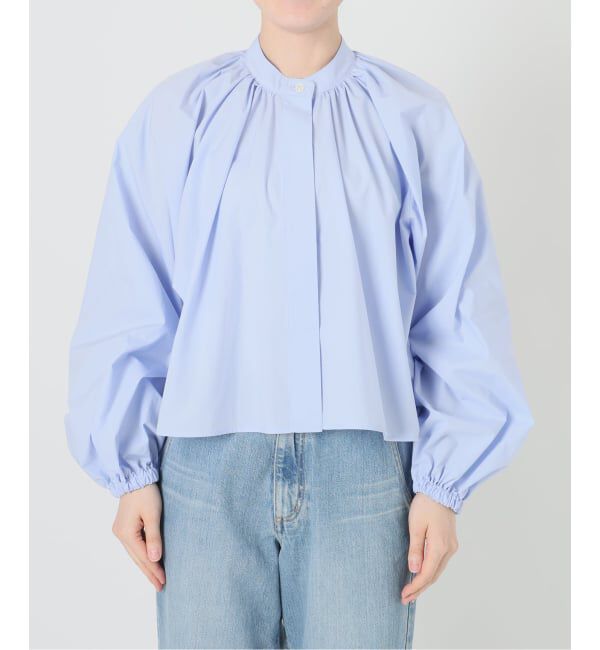 IENA「《予約》バンドカラーボリュームブラウス」|シャツ・ブラウス|