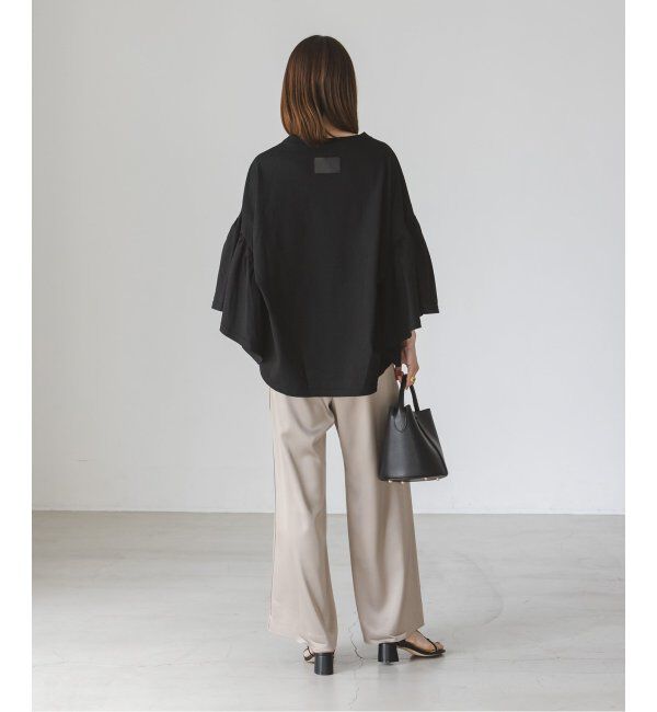 NOBLE「COG THE BIGSMOKE/コグザビッグスモーク LAURA GATHERED SLV TOP」|Tシャツ・カットソー|