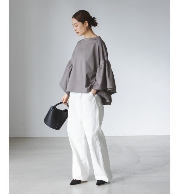 NOBLE「《追加》COG THE BIGSMOKE/コグザビッグスモーク LAURA GATHERED SLV TOP」|Tシャツ・カットソー|