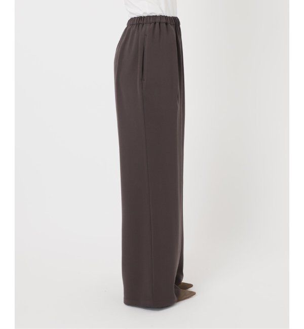 NOBLE「【洗える】ライトジョーゼットドレープパンツ」|スラックス|