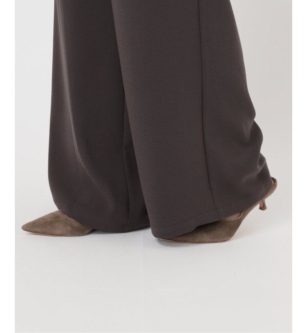 NOBLE「【洗える】ライトジョーゼットドレープパンツ」|スラックス|