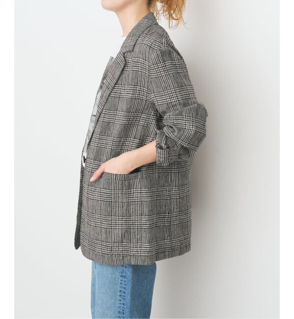 Spick and Span「エアリーリネン1Bジャケット」|テーラードジャケット|