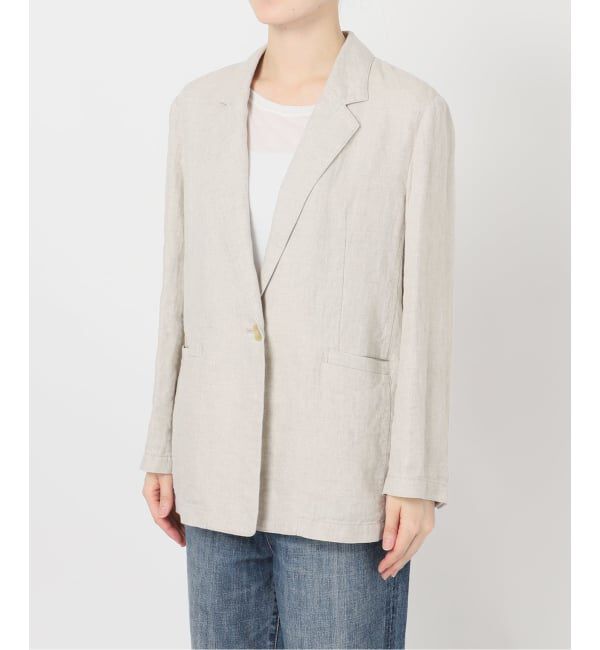 Spick and Span「エアリーリネン1Bジャケット」|テーラードジャケット|