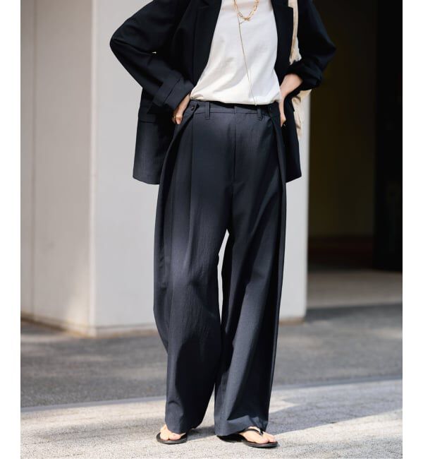 FRAMeWORK「≪予約≫撥水強撚PEアジャストパンツ」|スラックス|