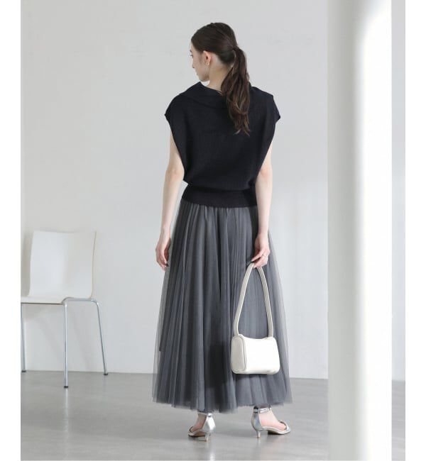  「《予約》【洗える】CHOKLATE PARIS /チョコレートパリ  チュールロングスカート」|スカート|