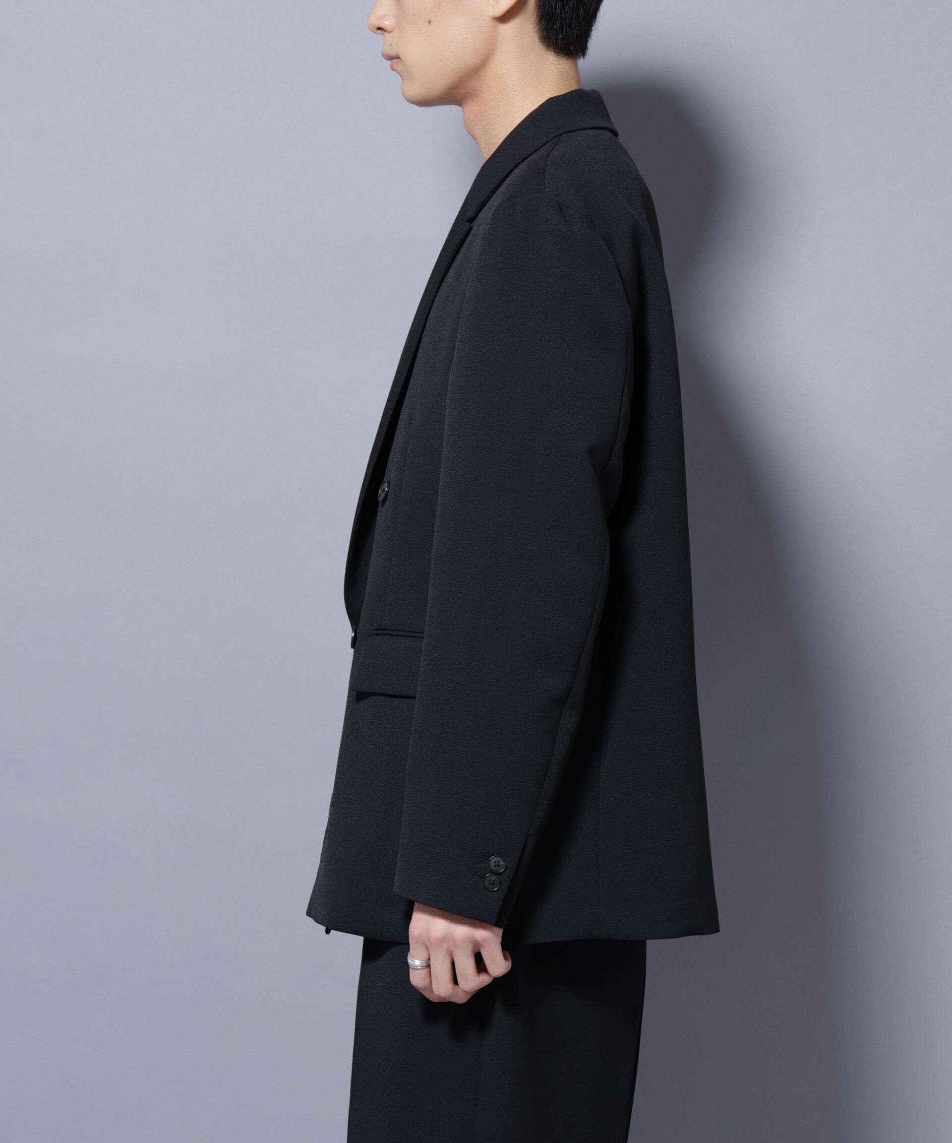 nano･universe「Reflax(R) ダブルクロスウェザーダブルブレストジャケット(セットアップ可)」|テーラードジャケット|