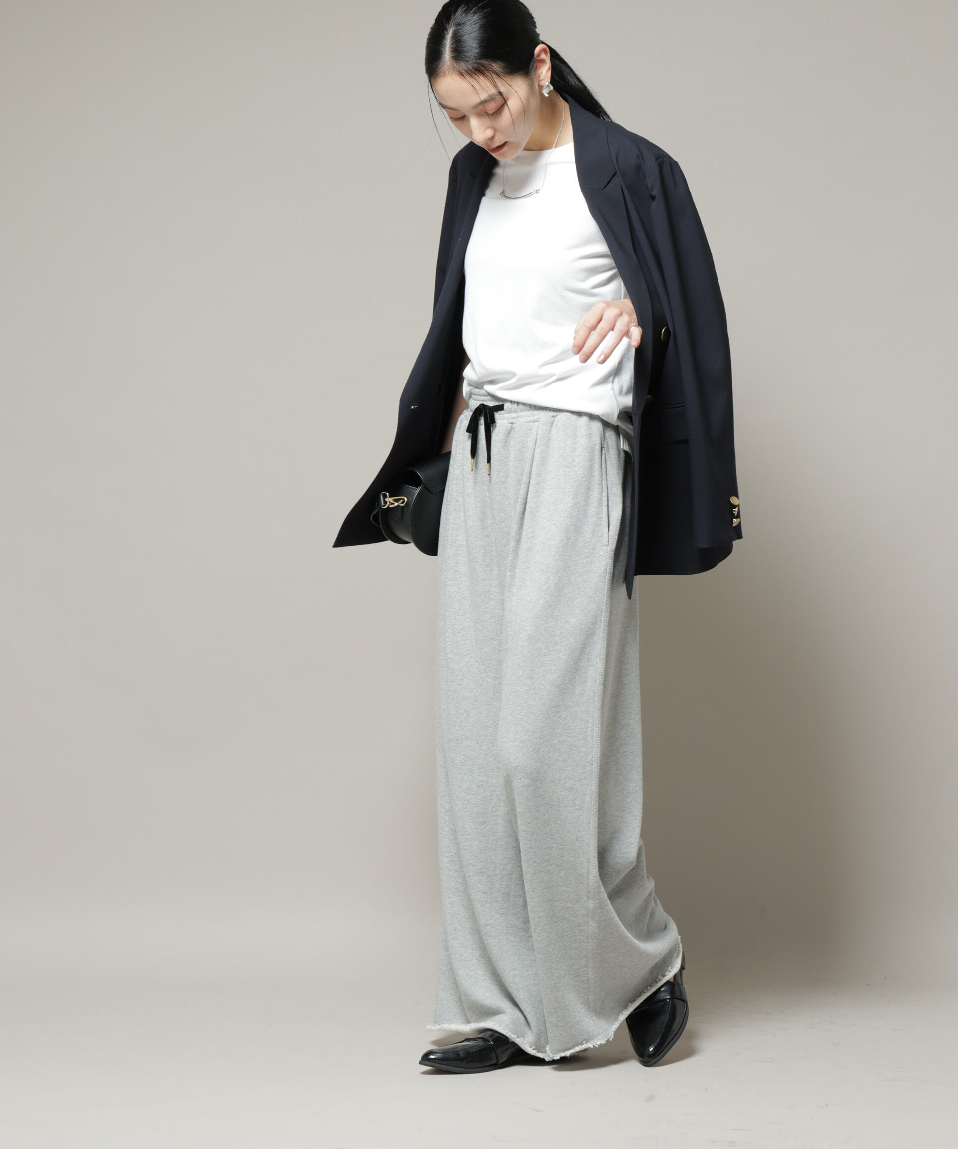 nano･universe「ボリュームワイドスウェットパンツ」|チノ|