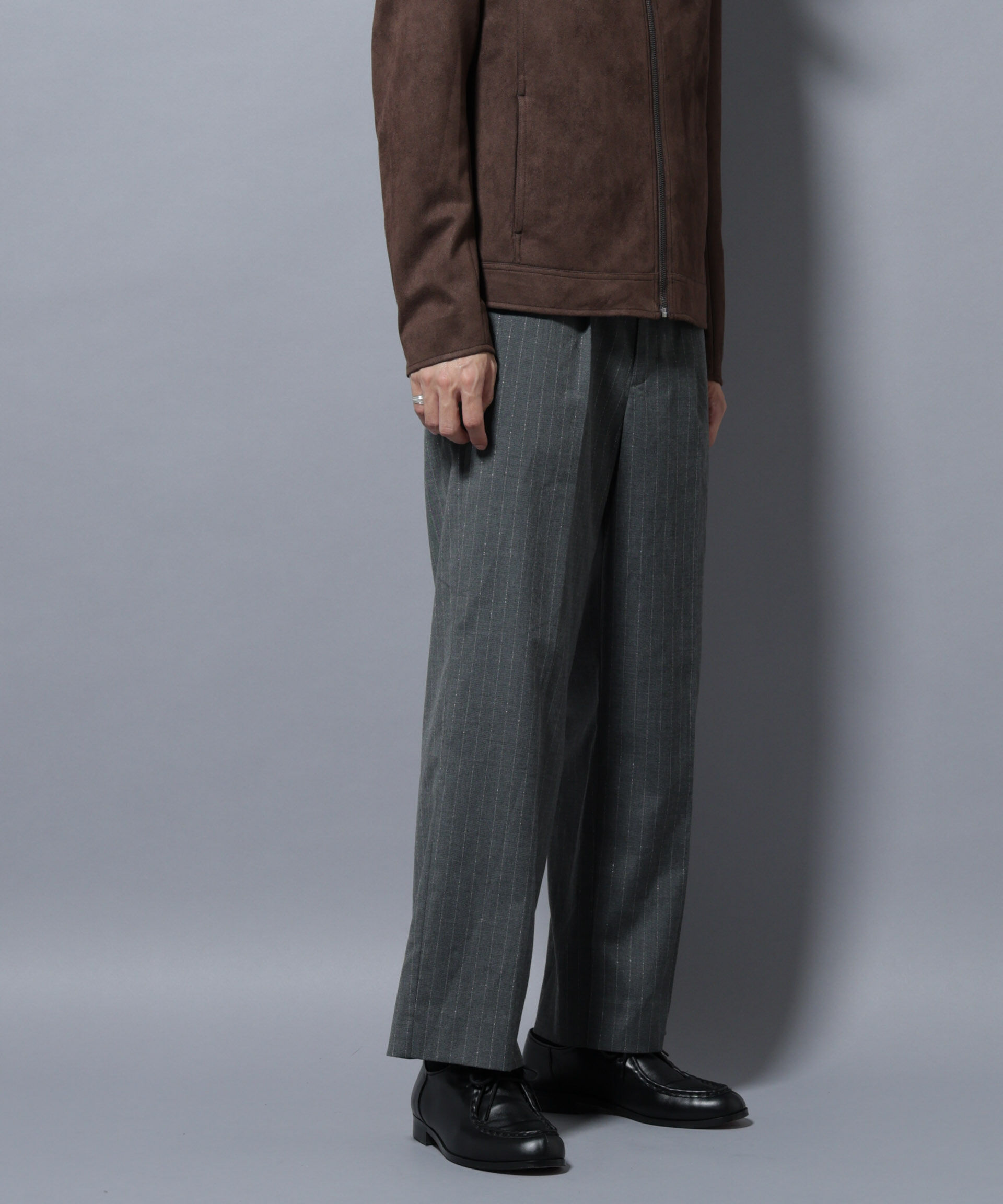 nano･universe「DELEGANTEエアリーサキソニー/CHK/ST ストレートFITパンツ(セットアップ可)」|チノ|