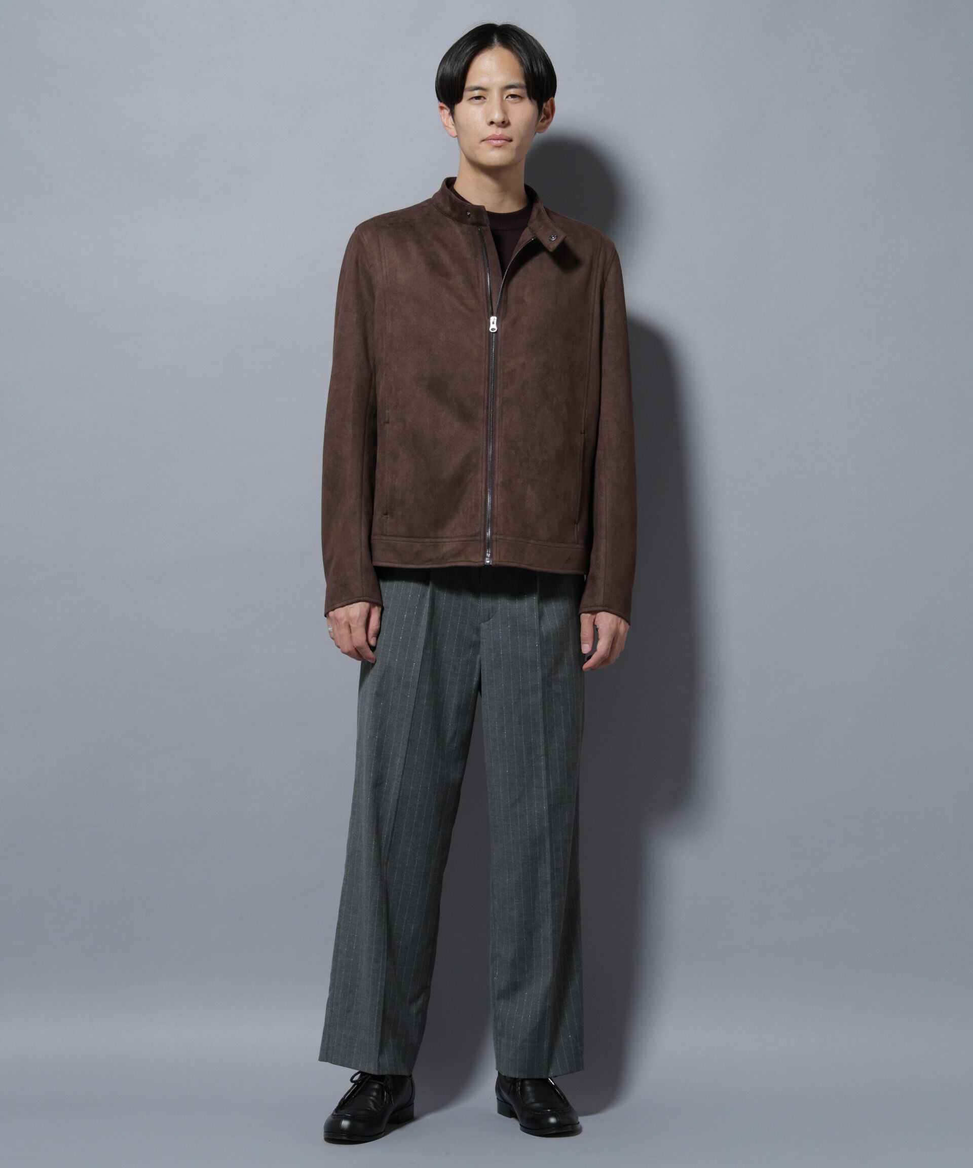 nano･universe「DELEGANTEエアリーサキソニー/CHK/ST ストレートFITパンツ(セットアップ可)」|チノ|