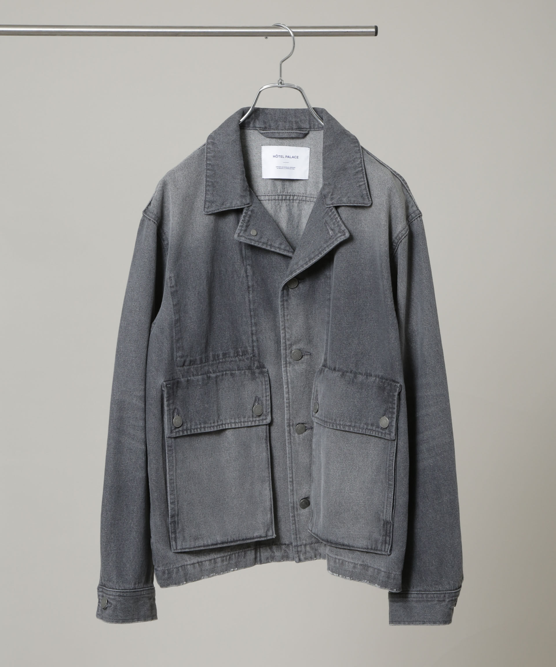 nano･universe「｢HOTEL PALACE｣ フェードデニムカバーオールジャケット」|ブルゾン・スタジャン|