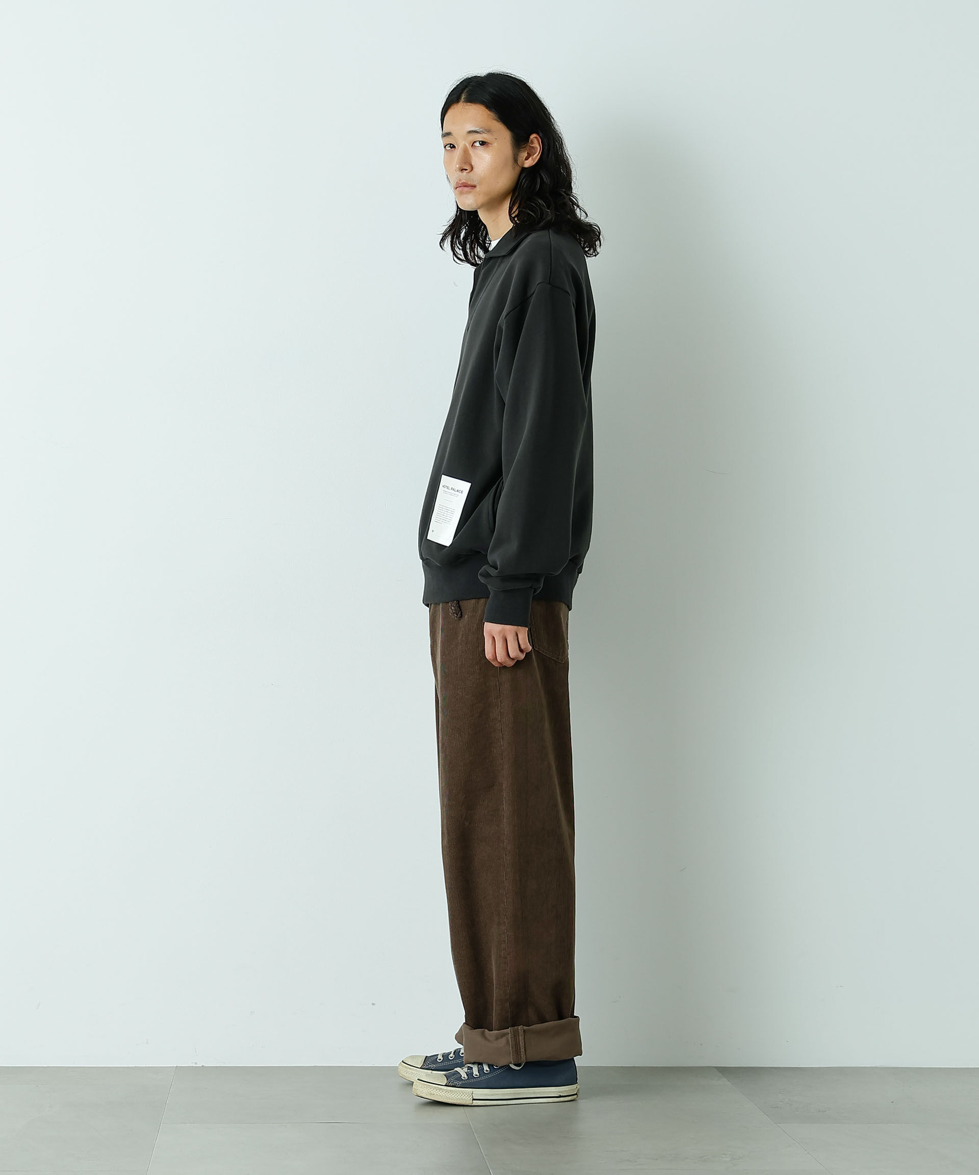 nano･universe「｢HOTEL PALACE｣ ワイドストレートコーデュロイパンツ」|チノ|