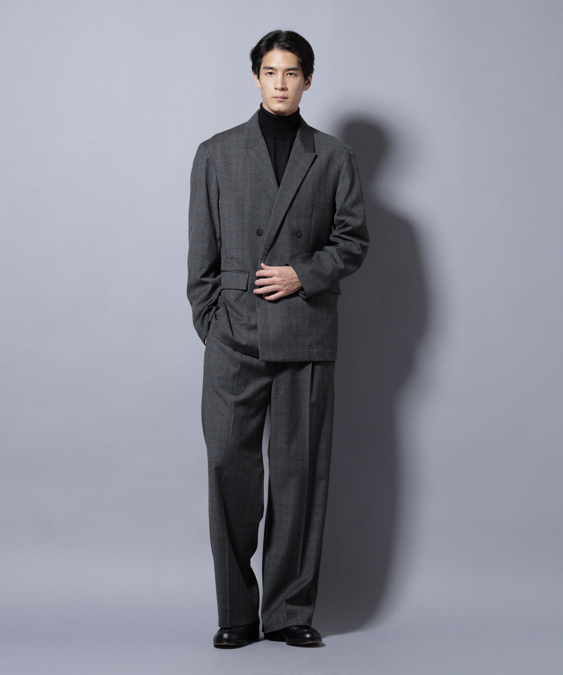 nano･universe「DELEGANTE グレンチェックW-Brethted ジャケット（セットアップ可）」|テーラードジャケット|