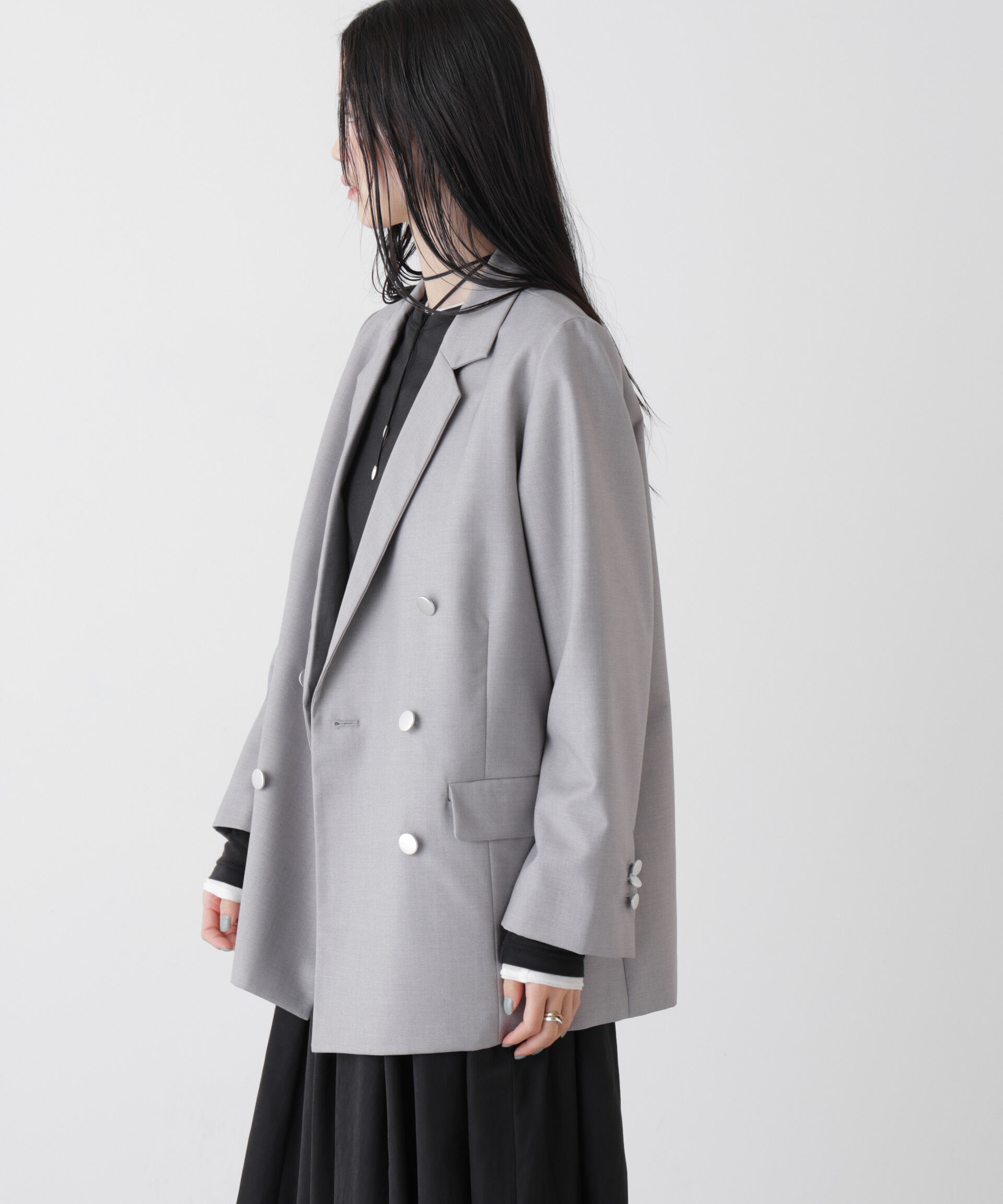 nano･universe「ダブルブレストジャケット」|テーラードジャケット|