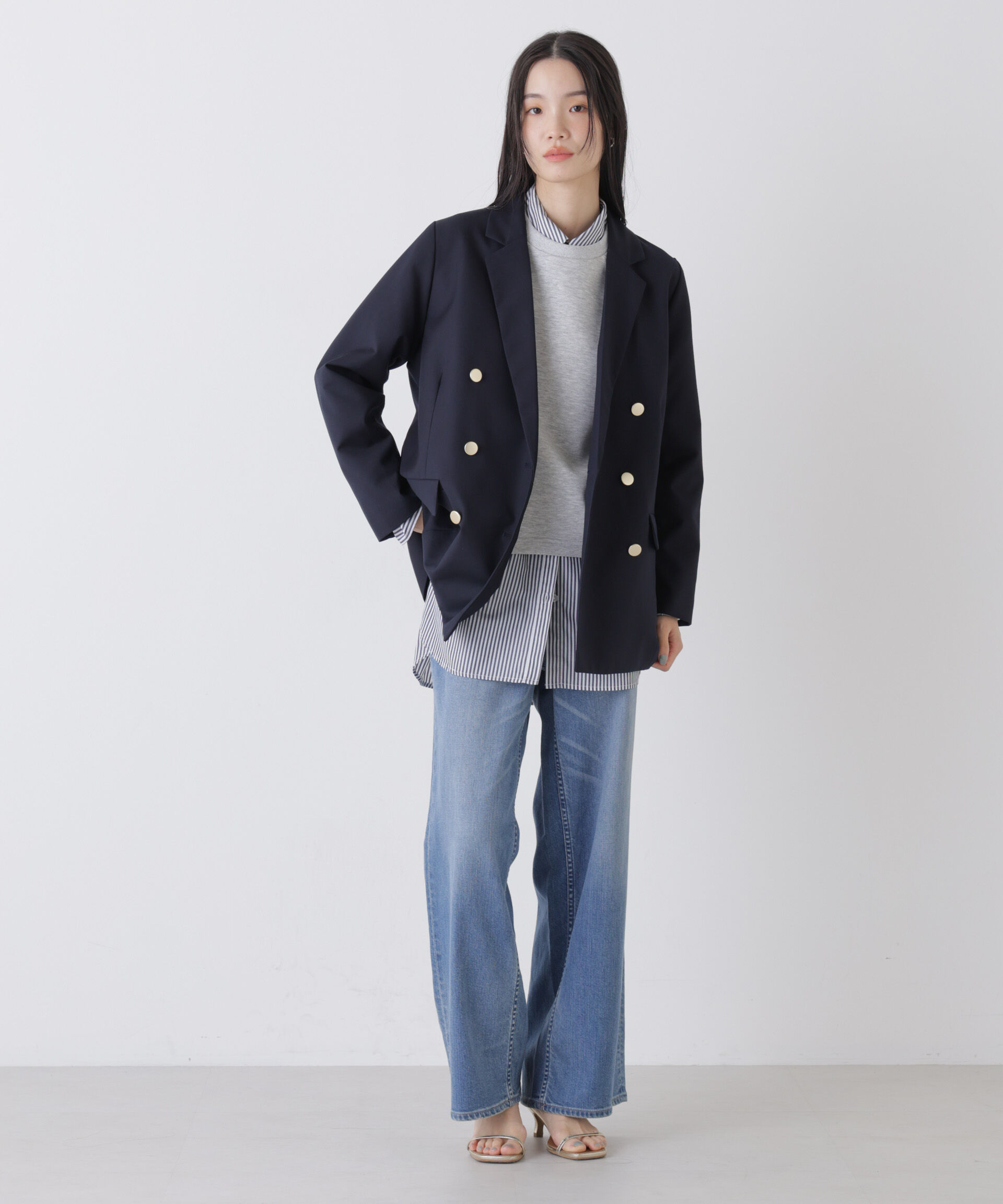 nano･universe「ダブルブレストジャケット」|テーラードジャケット|