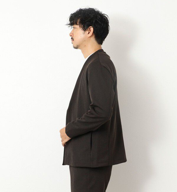 NOLLEY'S goodman「《ビジカジ/セットアップ対応》【尾州】先染めウォッシャブルノーカラーカーディガンジャケット 25AW」|ノーカラージャケット|