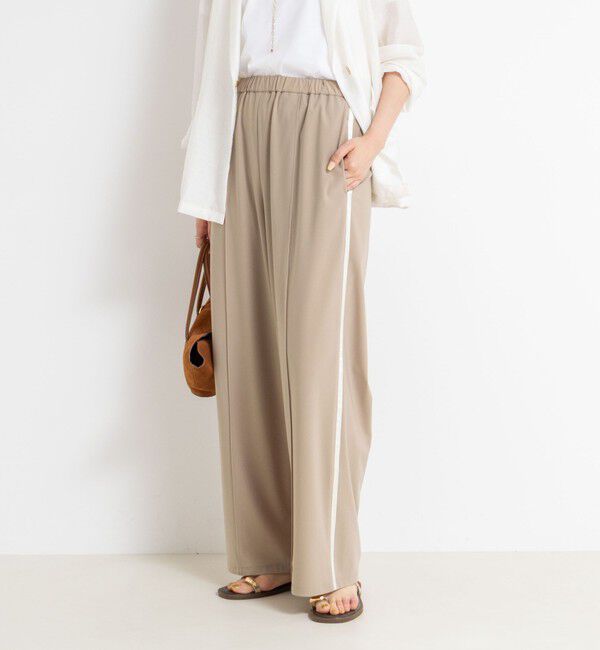 NOLLEY'S sophi「ウォッシャブルサイドライントリコットパンツ」|その他|ベージュ