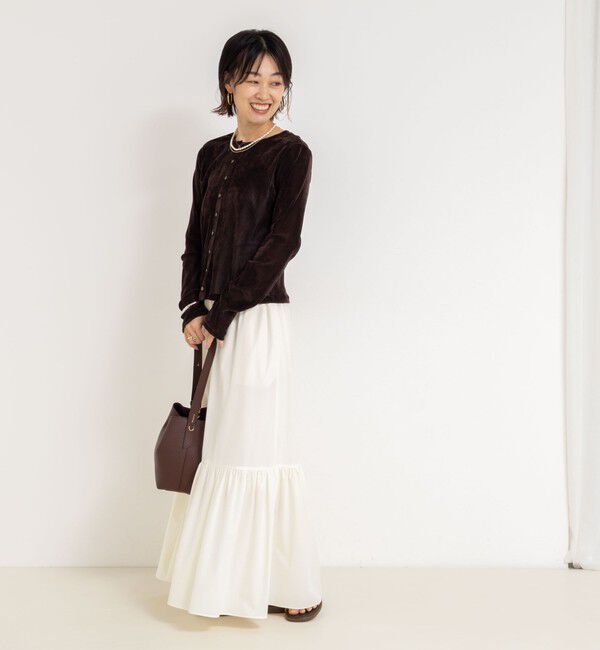 NOLLEY'S「フロッキーチュールカーディガン」|カーディガン|