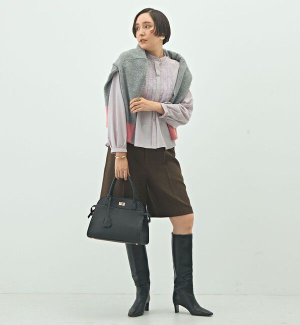 NOLLEY'S「ウォッシャブル前チュールフリルブラウス」|シャツ・ブラウス|