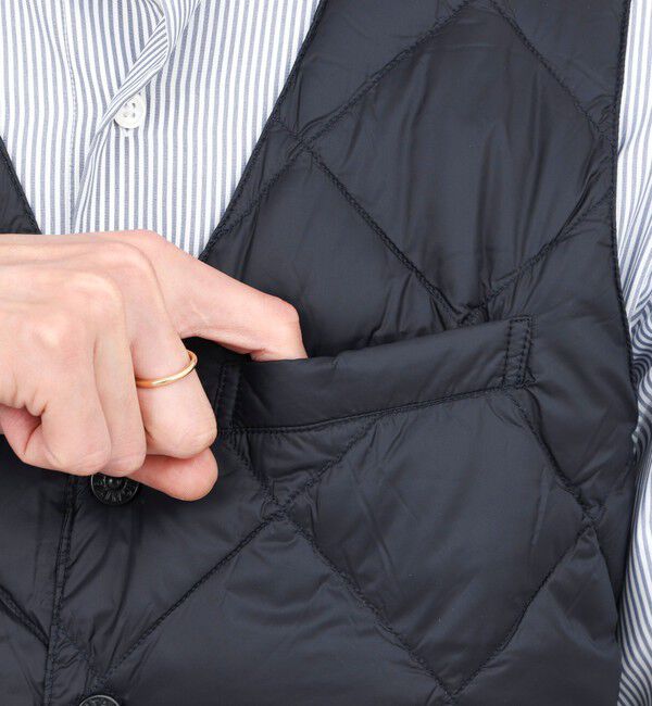 NOLLEY'S goodman「【TAION/タイオン】SINGLE SNAP BUTTON DOWN GILET 25AW」|ダウンベスト・ベスト|