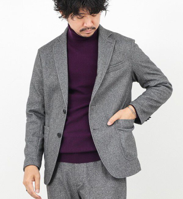 NOLLEY'S goodman「《セットアップ対応》【Active Jersey】ホームスパン ストレッチイージーJK」|テーラードジャケット|